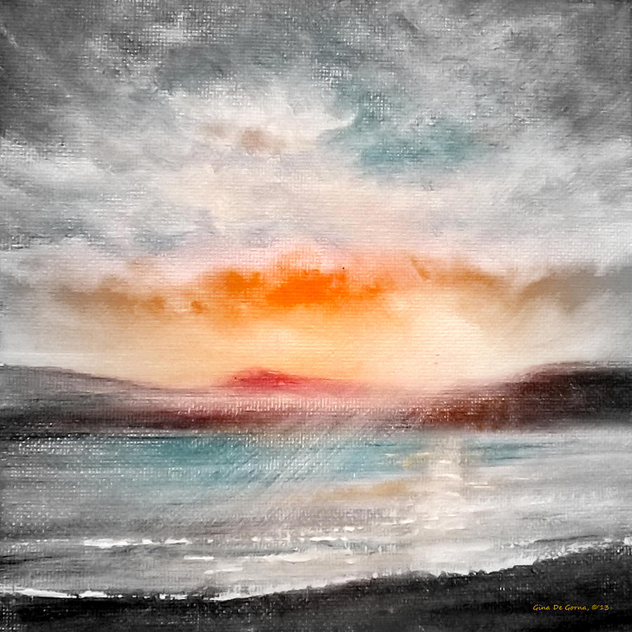 Sunset 111 Painting by Gina De Gorna