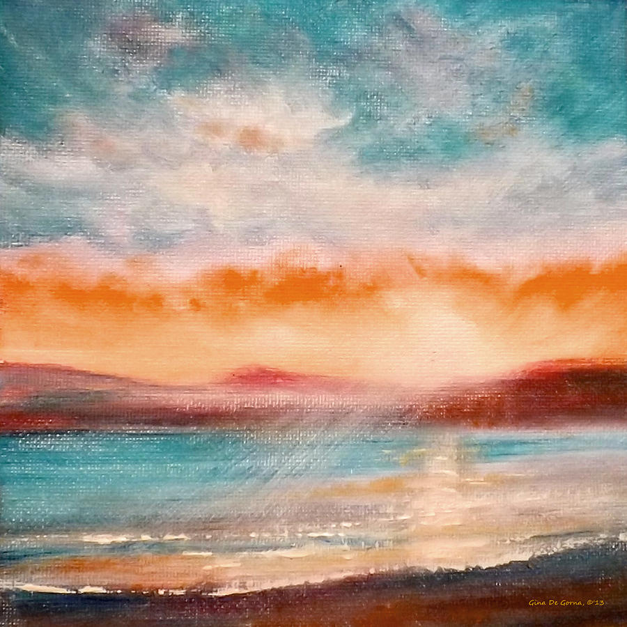 Sunset 44 Painting by Gina De Gorna
