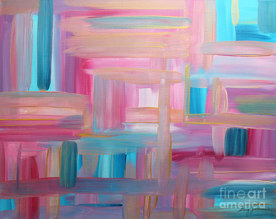 Sunset Abstract Painting by Stacey Zimmerman