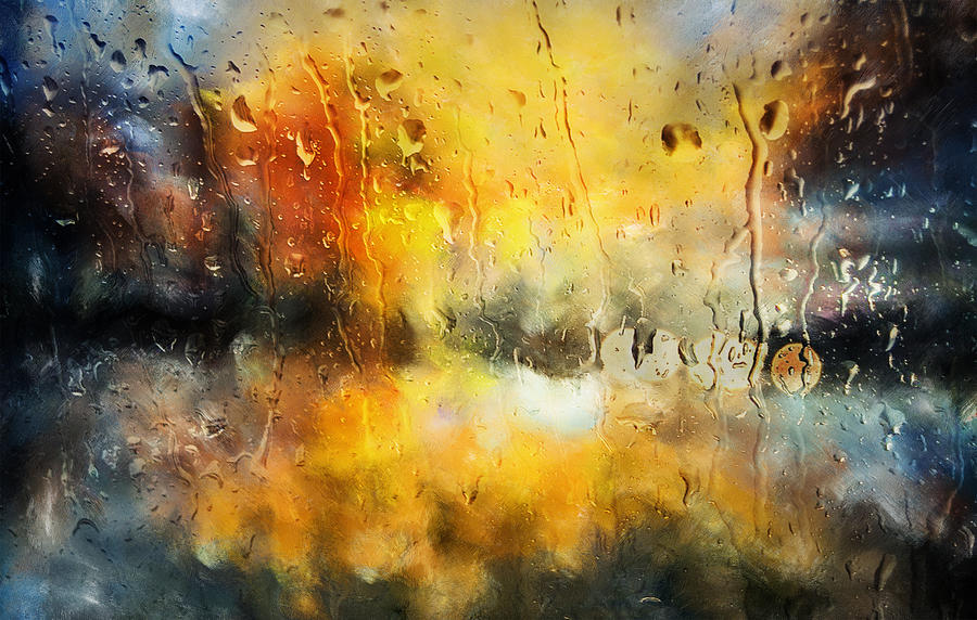 Nature Mixed Media - Sunset After The Storm Abstract by Georgiana Romanovna