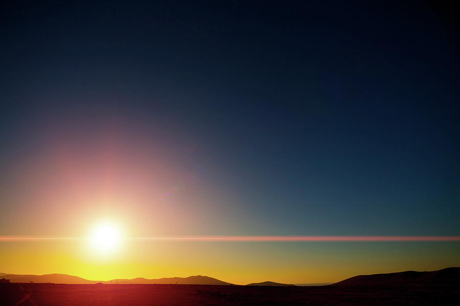 Sunset Against A Clear Sky Photograph by Wladimir Bulgar