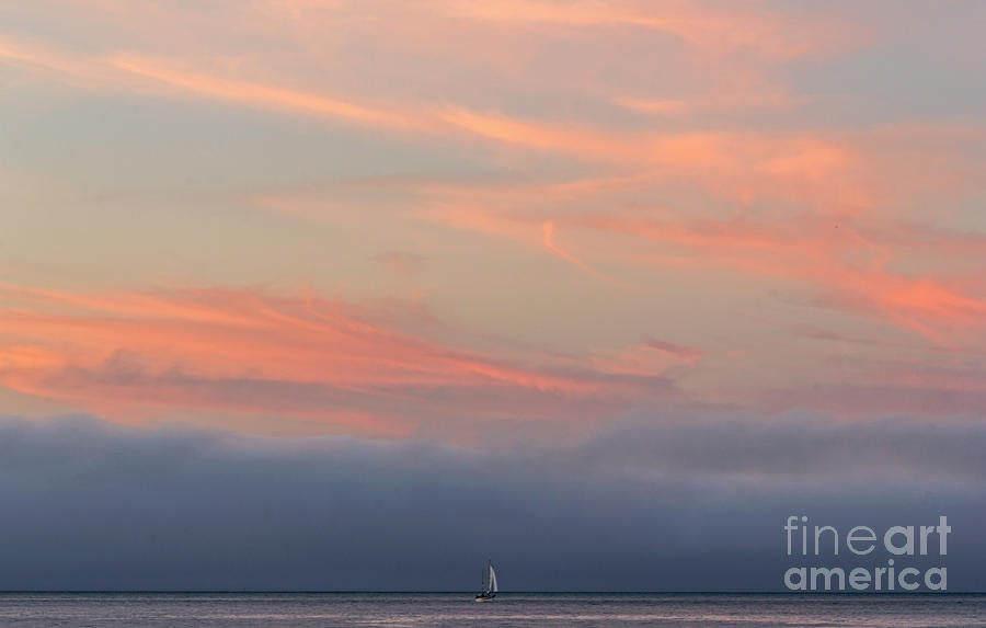 Sunset and Fog over the Bay Photograph by Kate Brown