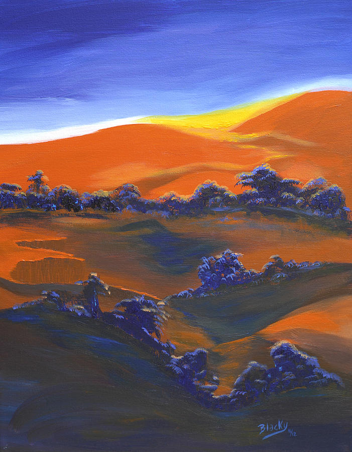 Sunset And Shadow Painting by Donna Blackhall