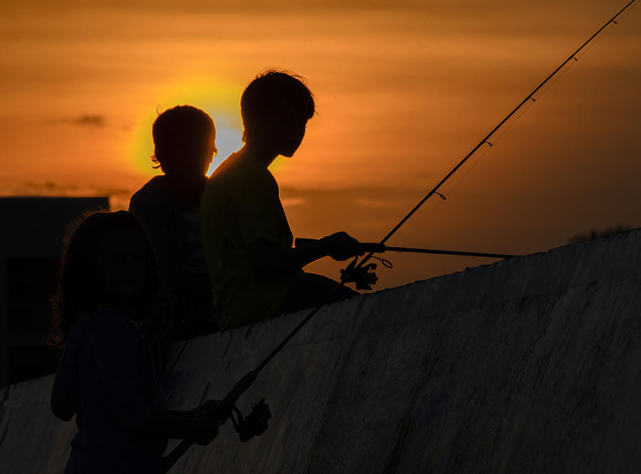 Sunset Anglers Photograph by Keith Armstrong