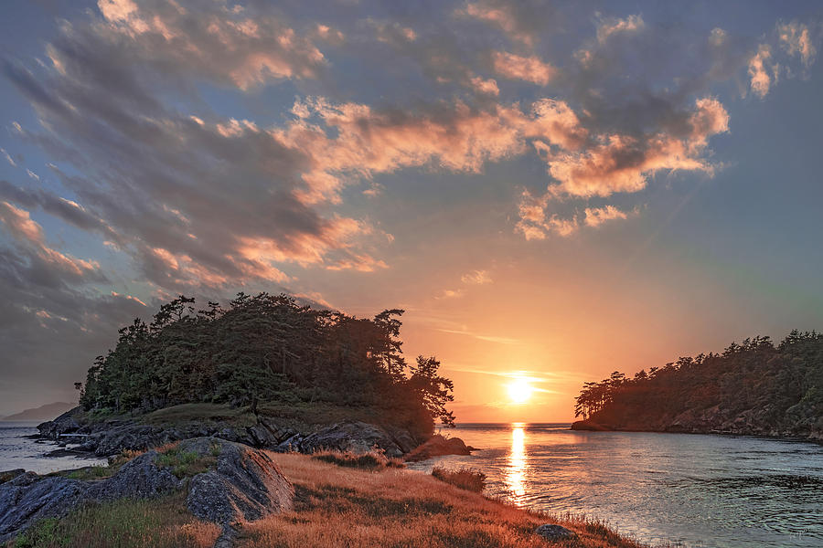 Sunset Photograph - Active Cove Sunset by Geoffrey Ferguson