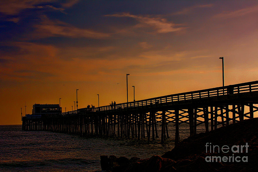 Sunset at Balboa Pier Photograph by Tommy Anderson