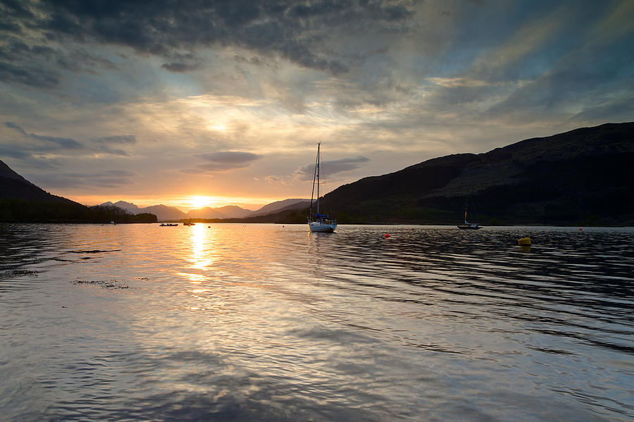 Sunset at Ballachulish Photograph by Stephen Taylor