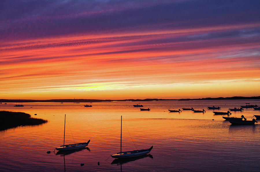 Sunset At Barnstable Yacht Club Cape Cod Photograph by Heidi Harting Photography