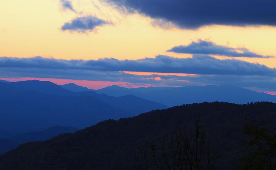 Sunset At Blue Ridge Parkway In North Carolina Photograph by Dan Sproul