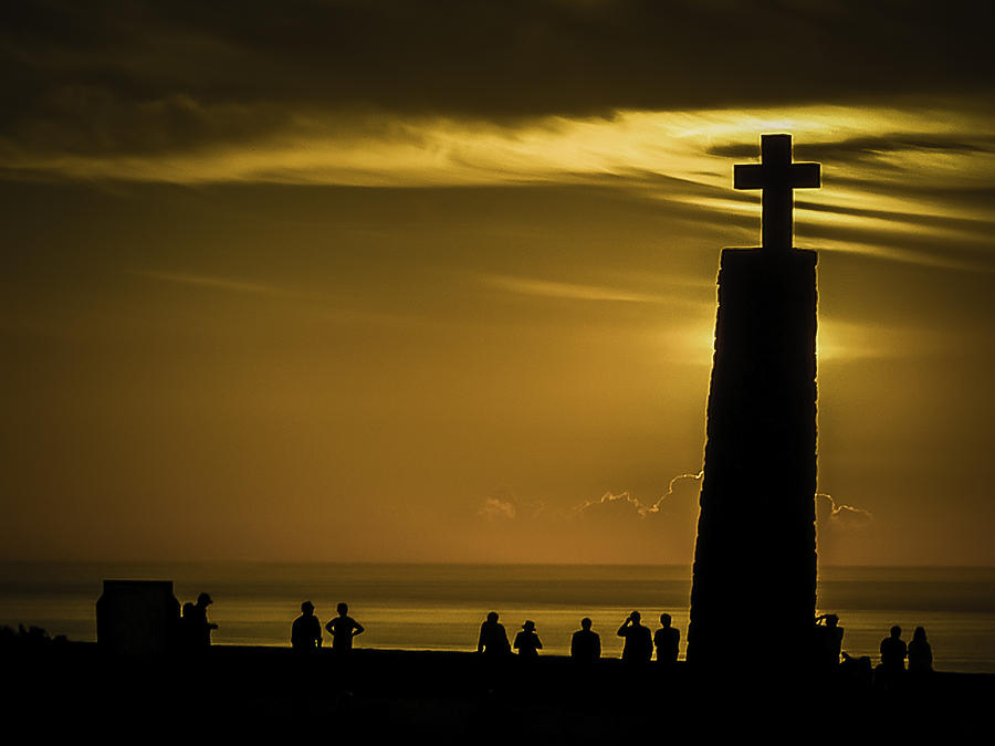 Sunset at Cabo de Roca Photograph by Dave Hall