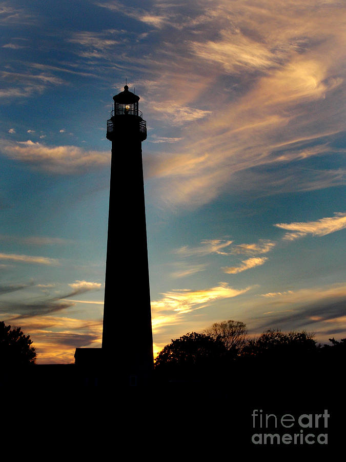 Lighthouse Photograph - Sunset At Cape May by Skip Willits