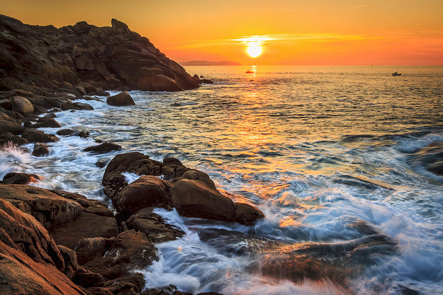Sunset at Coitelada Ares Galicia Spain Photograph by Pablo Avanzini