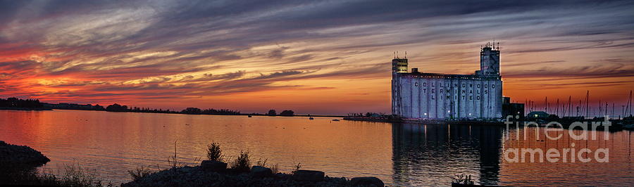 Sunset at Collingwood Ontario Harbor  Photograph by Andrea Kollo