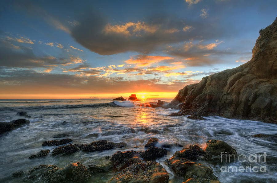 Sunset At Crescent Bay Beach Photograph by Eddie Yerkish