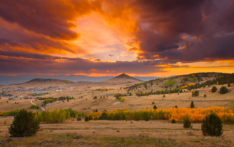 Sunset at Cripple Creek Overlook Photograph by Tim Reaves
