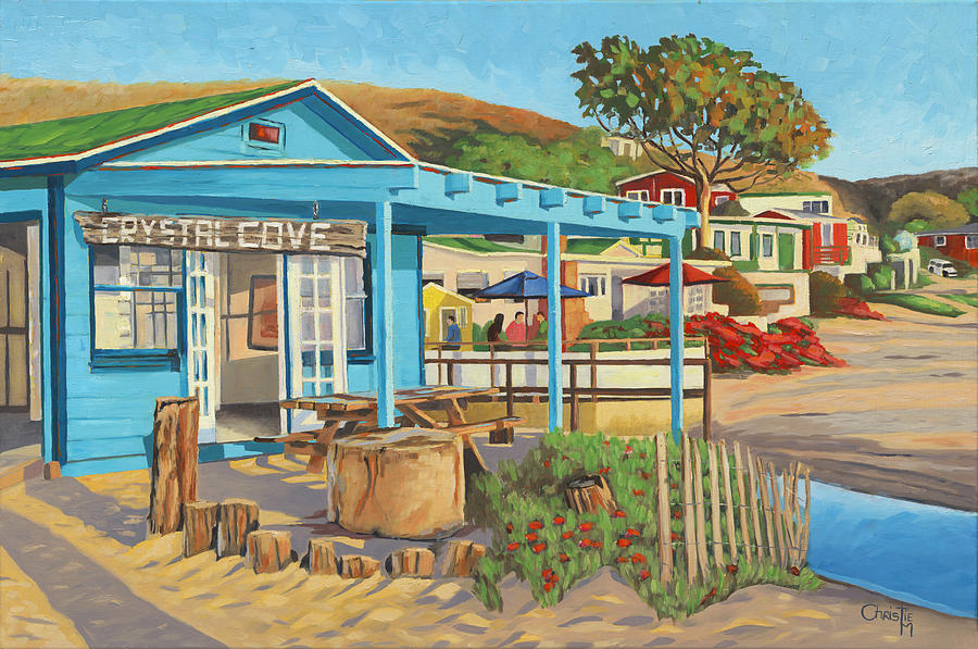 Newport Beach Painting - Sunset at Crystal Cove by Christie Michael