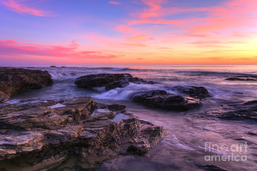 Sunset Photograph - Sunset At Crystal Cove by Eddie Yerkish