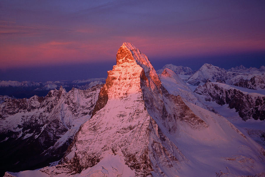 Sunset At Eastern Face Of Matterhorn Photograph by Mario Colonel