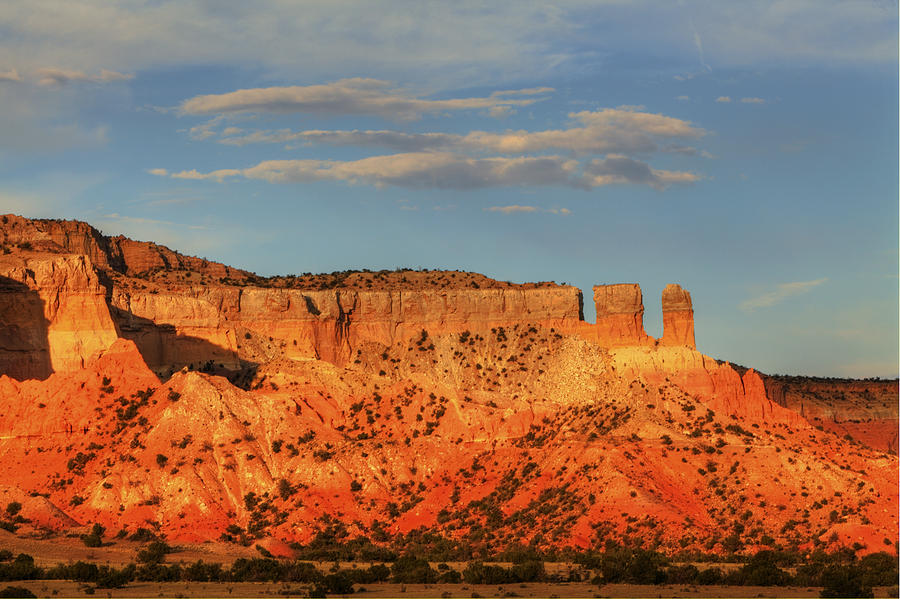 Sunset at Ghost Ranch Photograph by Alan Vance Ley