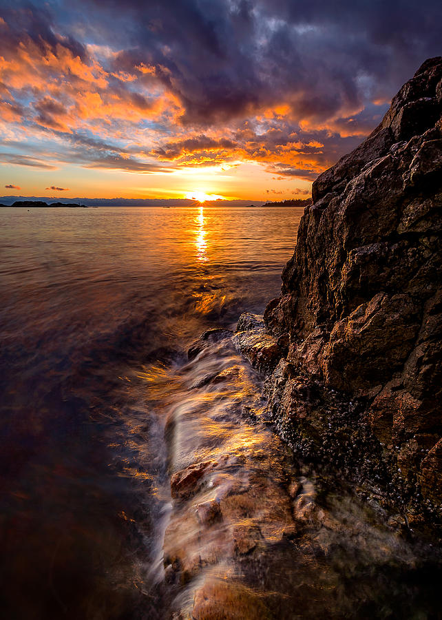 Sunset at Gulf Beach Park Photograph by Alexis Birkill