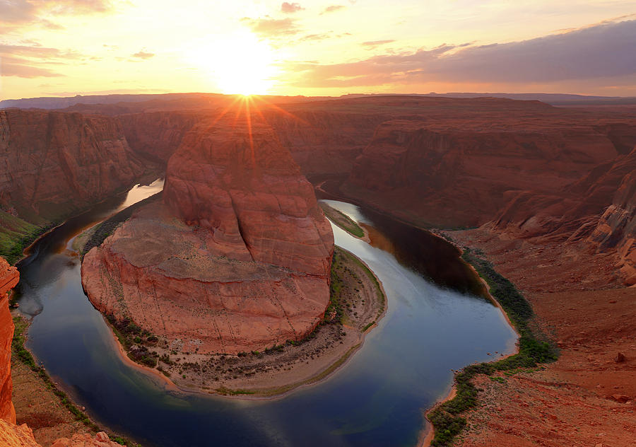 Sunset Photograph - Sunset at Horseshoe Bend. by Wasatch Light