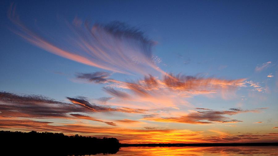 Sunset at Lake Apopka Photograph by Carol Eade