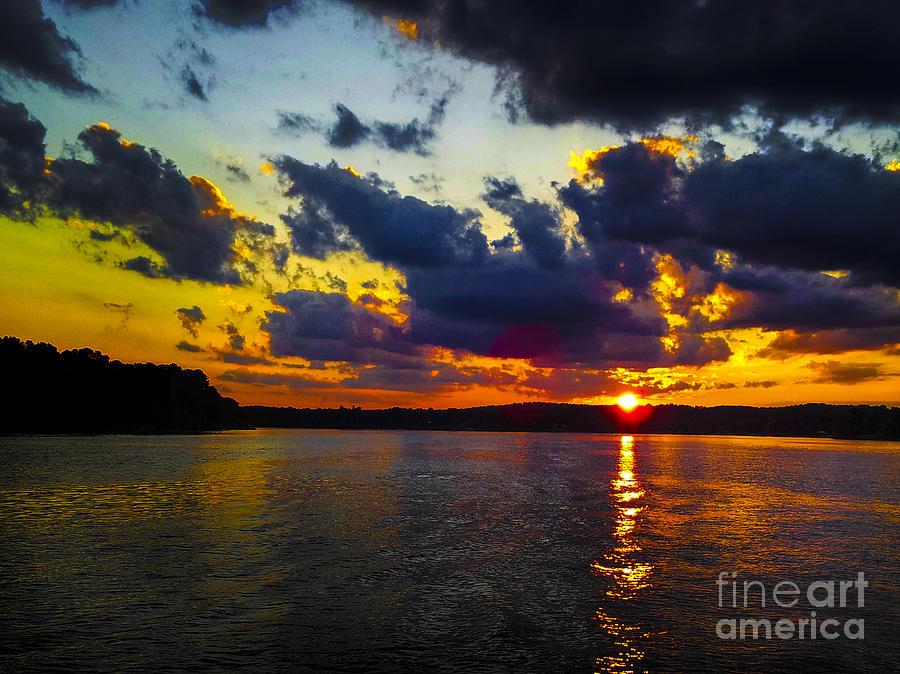 Sunset At Lake Logan Martin Photograph by Ken Johnson