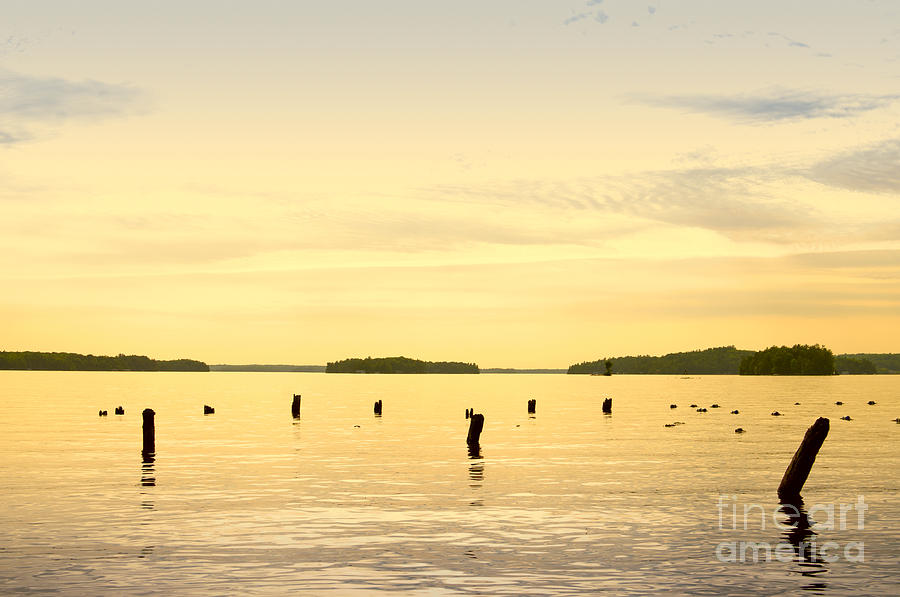 Sunset at Lake Muskoka Photograph by Les Palenik