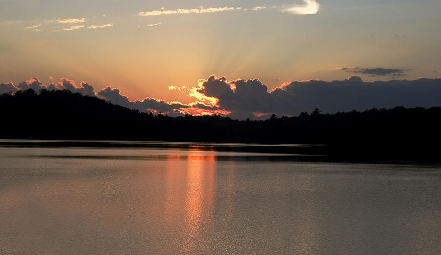 Sunset at Lake of Bays  Digital Art by Pat Speirs