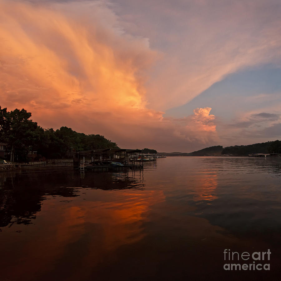 Sunset at Lake of the Ozarks Photograph by Dennis Hedberg
