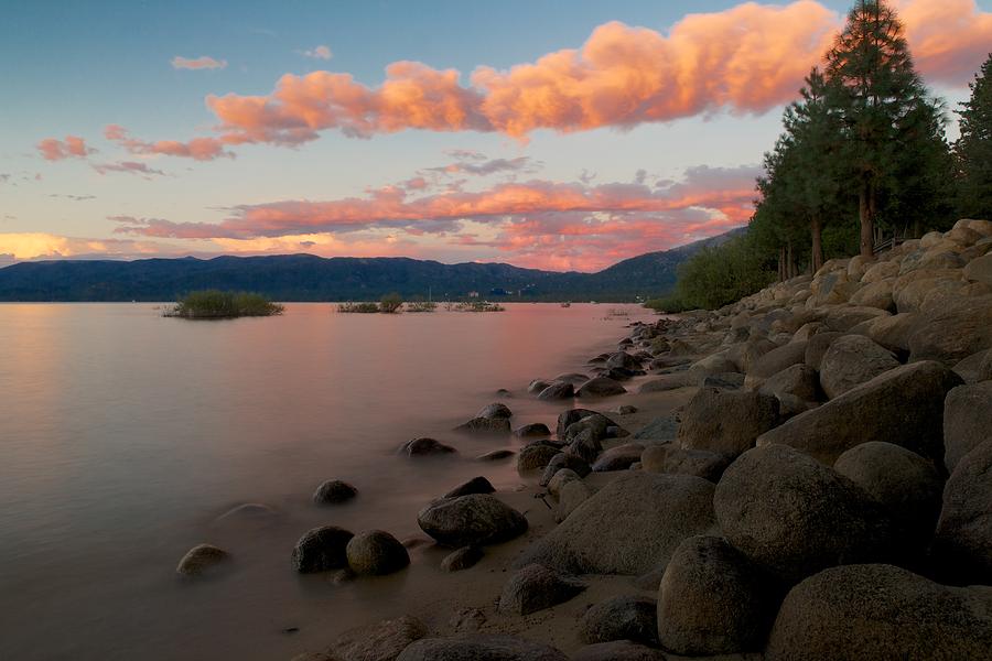 Sunset at Lake Tahoe California Photograph by Mel Ashar