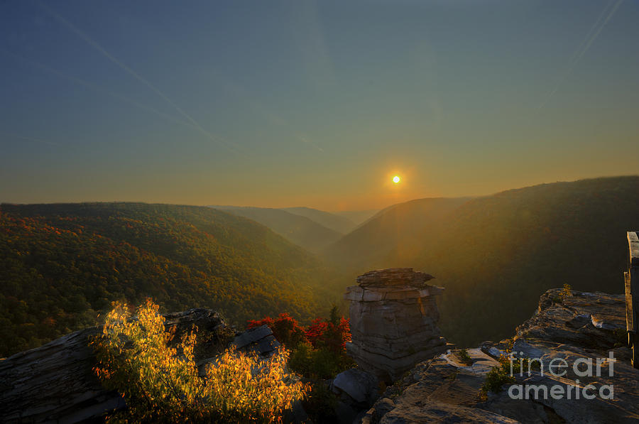 Sunset at Lindy Point near Blackwater Falls Photograph by Dan Friend