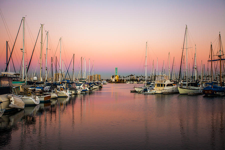 Sunset at Long Beach Photograph by Sviatlana Kandybovich