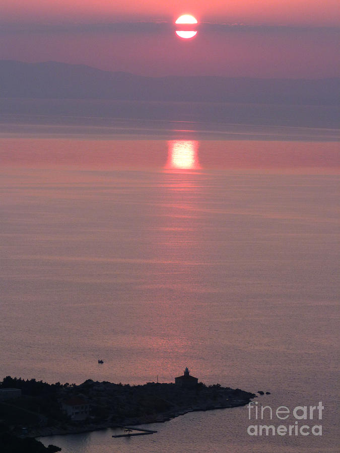 Adriatic Sunset - Makarska Photograph by Phil Banks