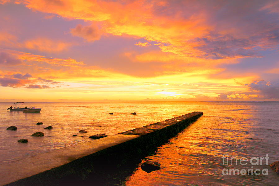 Sunset at Mauritius Photograph by Amanda Mohler