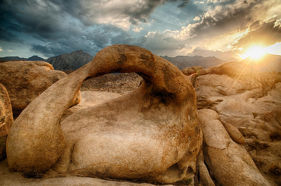 Sunset Photograph - Sunset at Mobius Arch by Cat Connor