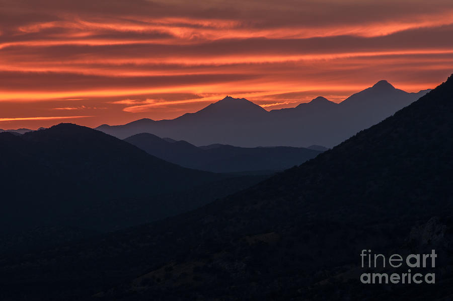 Sunset At Montezuma Pass Photograph by Al Andersen