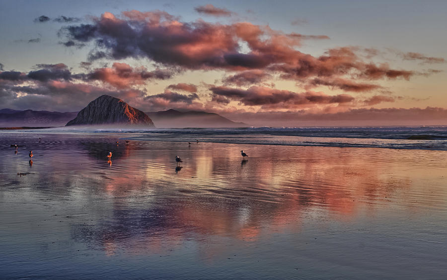 Sunset at Morro Strand Photograph by Beth Sargent