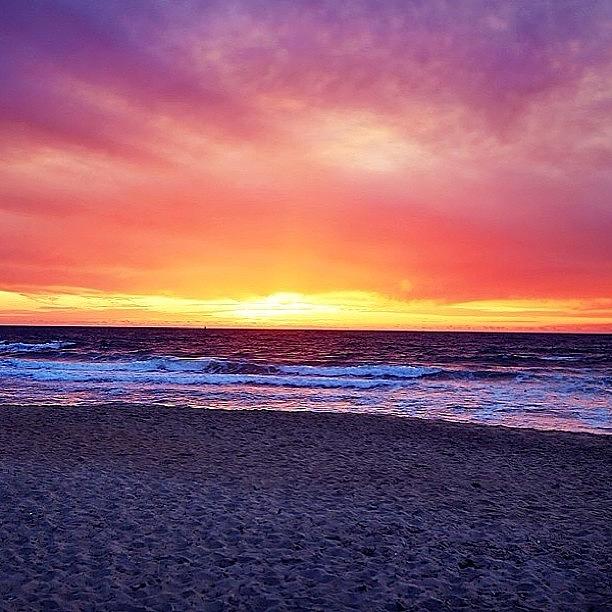 Sunset Photograph - Sunset At Moss Landing Beach, California by Cristi Bastian