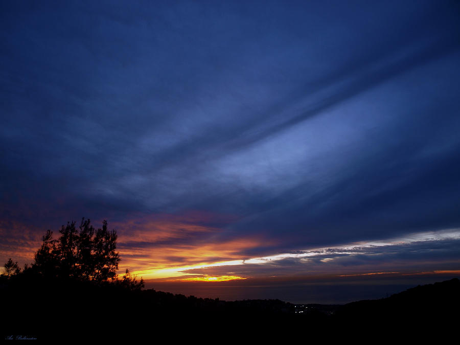 Sunset at Mount Carmel  Haifa Photograph by Arik Baltinester