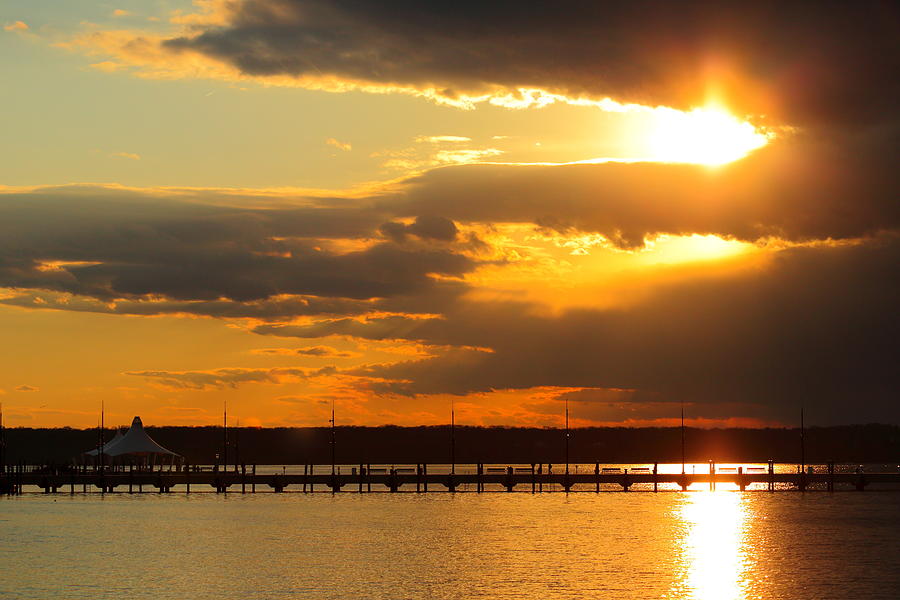 Sunset At National Harbor Photograph by Scott Fracasso | Fine Art America