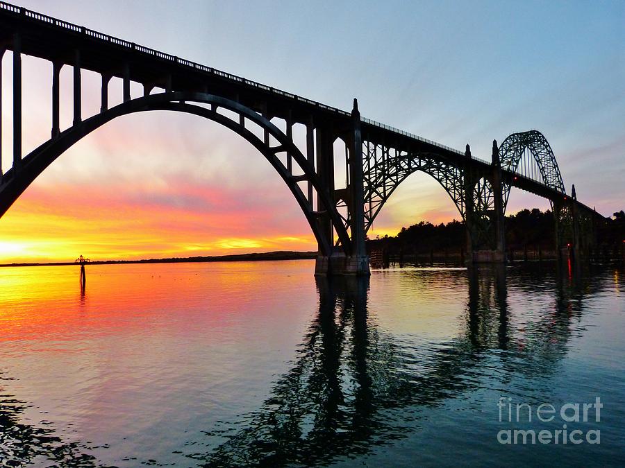 Sunset at Newport Oregon Photograph by Lauren Watson Pixels