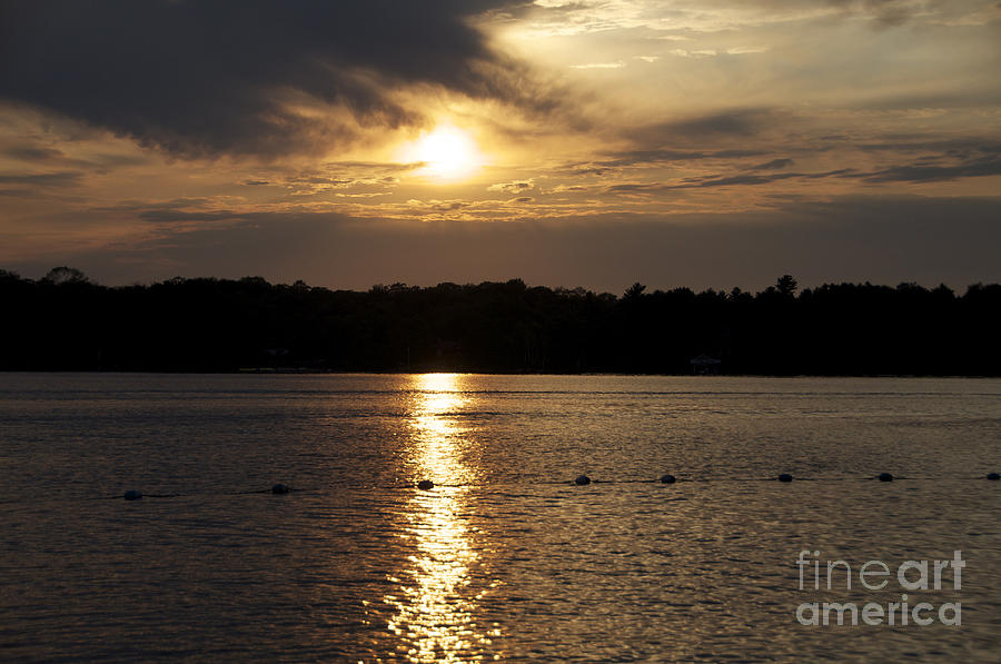Sunset Photograph - Sunset at Oastler Lake Beach by Elaine Mikkelstrup