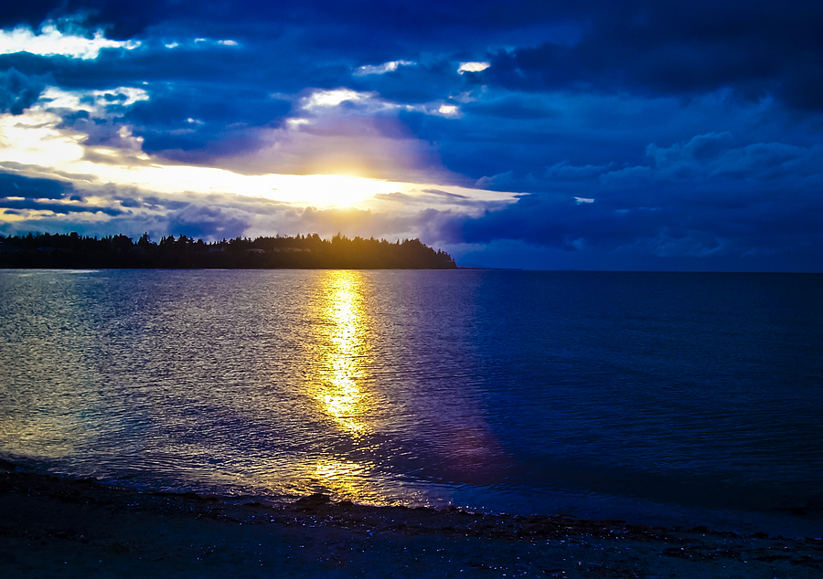 Sunset at Parksville Beach Photograph by Christi Kraft