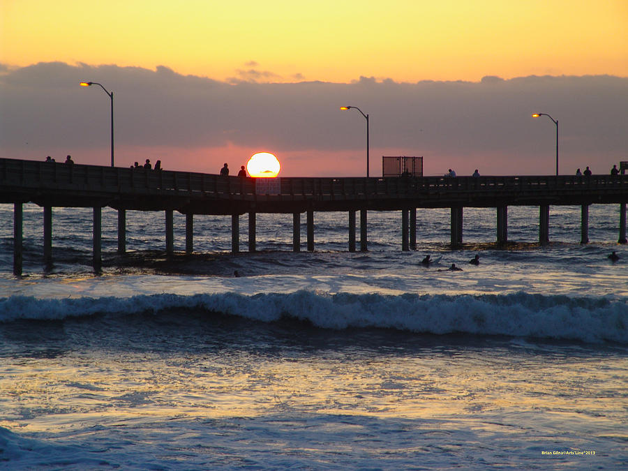 Sunset at Pier 01 Photograph by Brian Gilna
