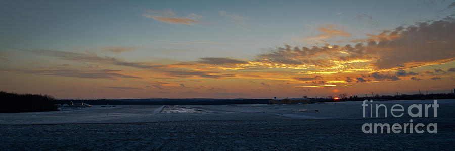 Sunset At Pocono Airport Photograph by Gary Keesler