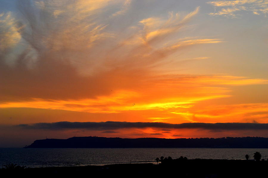 Sunset at Point Loma from Coronado California Photograph by Katy Hawk