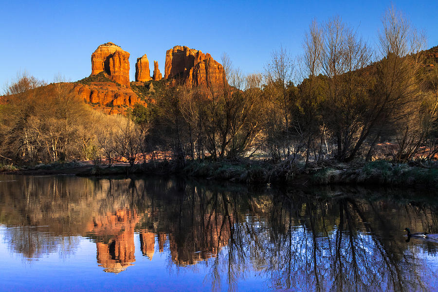 Sunset at Red Rocks Crossing in Sedona AZ Photograph by Teri Virbickis