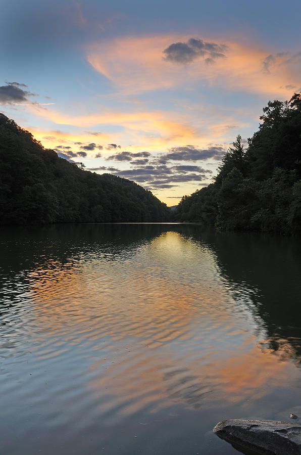 Sunset at Steele Creek Park - Bristol Tennessee Photograph by Brendan Reals