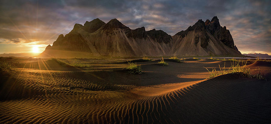 Sunset At Stokksnes Beach, Iceland Photograph by Panoramic Images ...